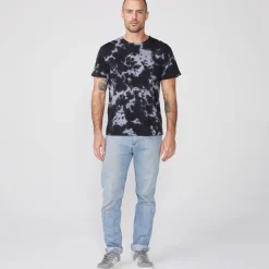 MONROW Tie Dye Relaxed Crew FADEDBLACK Sale